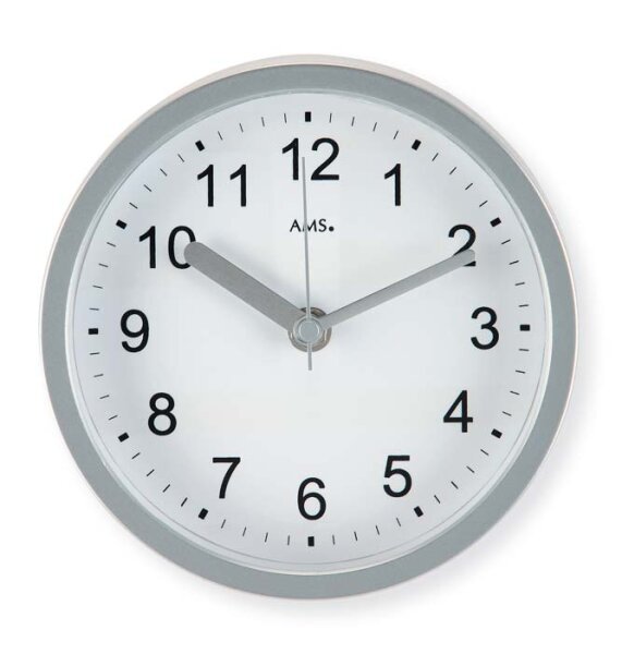 reloj de pared radiocontrolado moderno caja de plástico 16 cm - AMS Modelo: 5926