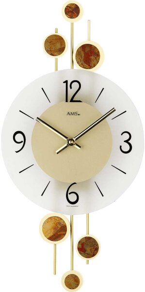 reloj de pared moderno 23 x 47 x 5 cm - AMS Modelo: 9389