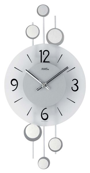 reloj de pared moderno 23 x 47 x 5 cm - AMS Modelo: 9388