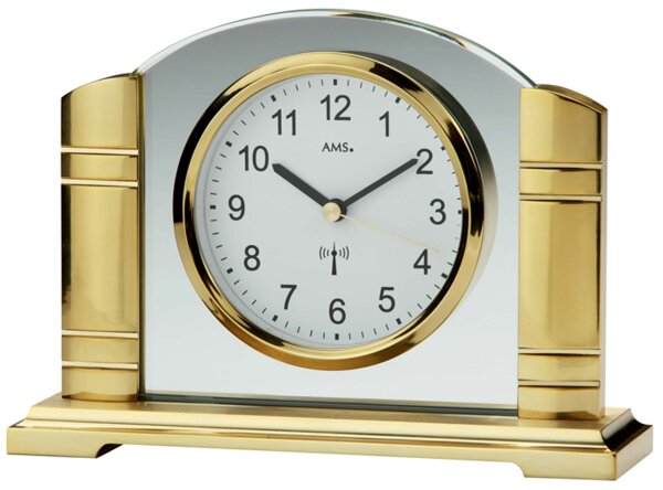 reloj de mesa radiocontrolado clásico diámetro: 10 cm - AMS Modelo: 5143