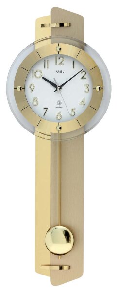 reloj de pared radiocontrolado péndulo clásico - AMS Modelo: 5267