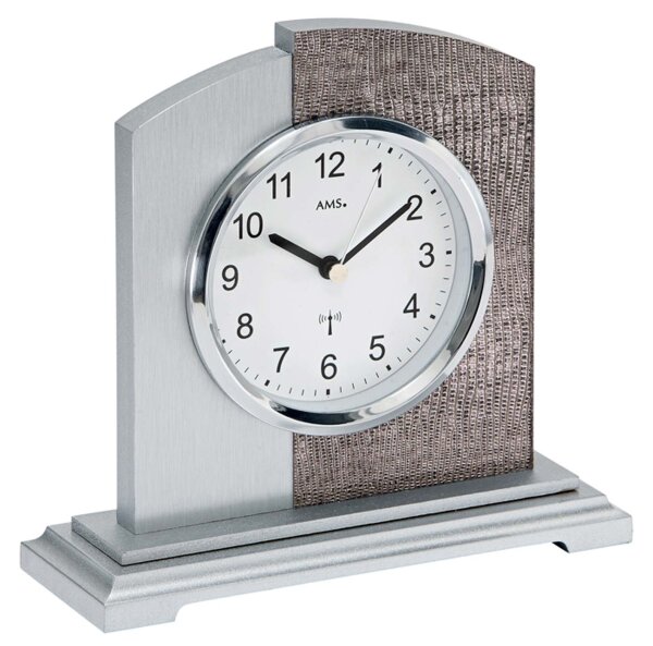 reloj de mesa radiocontrolado moderno caja de madera - AMS Modelo: 5144