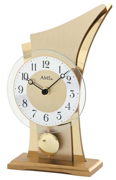 reloj de mesa péndulo caja curvada - AMS Modelo: 1137