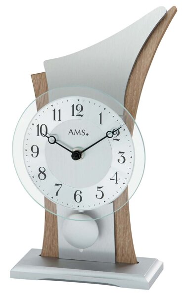 reloj de mesa péndulo caja curvada - AMS Modelo: 1139