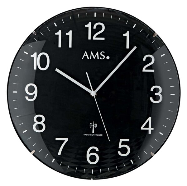 reloj de pared radiocontrolado moderno diámetro de la caja: 32 cm - AMS Modelo: 5959