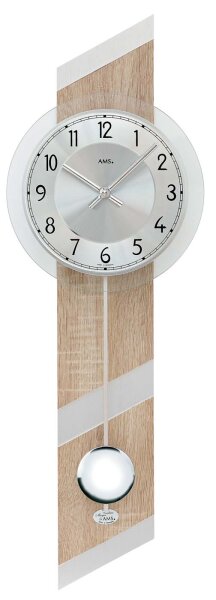 reloj de péndulo esfera de metal 23 x 69 x 8 cm - AMS Modelo: 7415