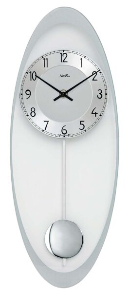 reloj de péndulo esfera de metal 19 x 50 x 3 cm - AMS Modelo: 7416