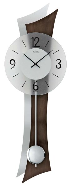 reloj de péndulo moderno esfera de vidrio - AMS Modelo: 7425/1