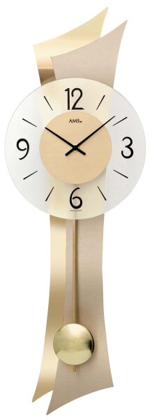 reloj de péndulo moderno esfera de vidrio - AMS Modelo: 7427