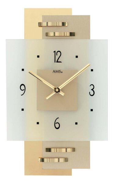 reloj de pared vidrio esfera - AMS Modelo: 9241