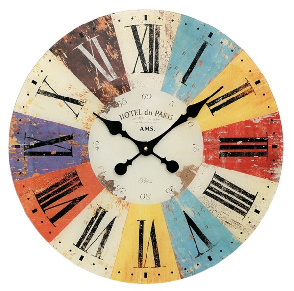reloj de pared clásico diámetro de la caja: 50 cm - AMS Modelo: 9467