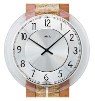 reloj de pared caja de madera esfera de aluminio - AMS Modelo: 7424