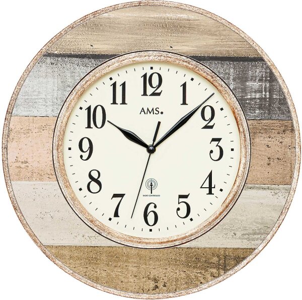 reloj de pared clásico diámetro de la caja: 35 cm - AMS Modelo: 5975