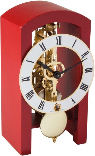 reloj de mesa rojo mecanismo esqueleto - Hermle Modelo: 23015-360721