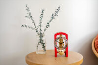 reloj de mesa rojo mecanismo esqueleto - Hermle Modelo: 23015-360721