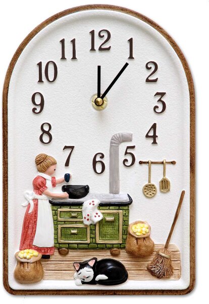 reloj de cocina marrón abuela y horno - Terrastudio Modelo: 03.0972