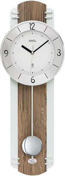 reloj de pared radiocontrolado péndulo moderno - AMS Modelo: 5292