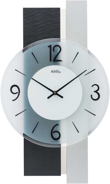 reloj de pared moderno caja de madera 40 cm x 23 cm x 6 cm - AMS Modelo: 9555