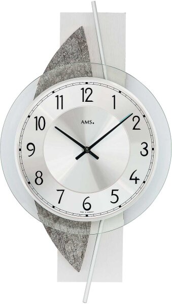 reloj de pared moderno caja de madera 42 cm x 23 cm x 6 cm - AMS Modelo: 9552