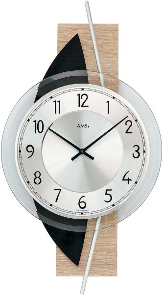 reloj de pared moderno 42 cm x 23 cm x 6 cm - AMS Modelo: 9551
