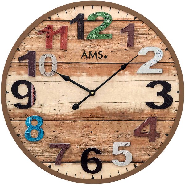 reloj de pared moderno diámetro de la caja: 50 cm - AMS Modelo: 9539