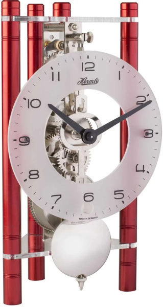 reloj de mesa aluminio mecanismo esqueleto - Hermle Modelo: 23025-360721
