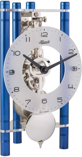 reloj de mesa aluminio mecanismo esqueleto - Hermle Modelo: 23025-Q70721