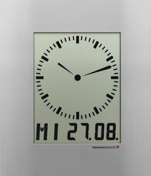 reloj de pared moderno LCD reloj de pared industrial reloj de oficina calendario - GER-Technik Modelo: CE-200-O