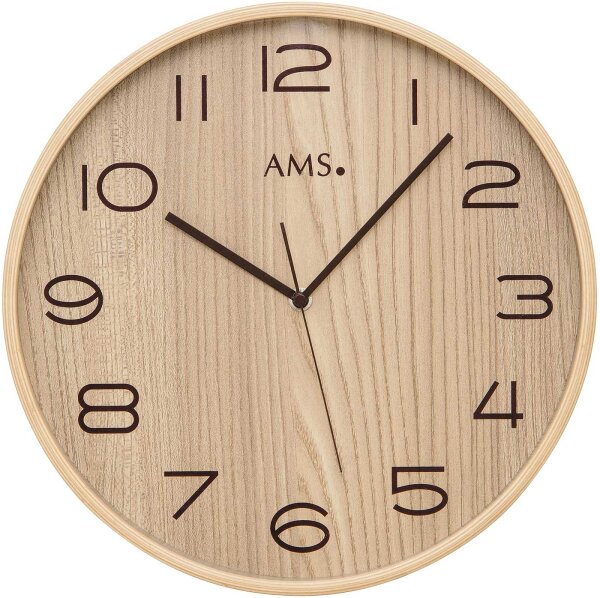 reloj de pared radiocontrolado moderno diámetro de la caja: 32 cm - AMS Modelo: 5514