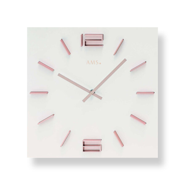 reloj de pared moderno 34 cm x 34 cm x 4 cm - AMS Modelo: 9592
