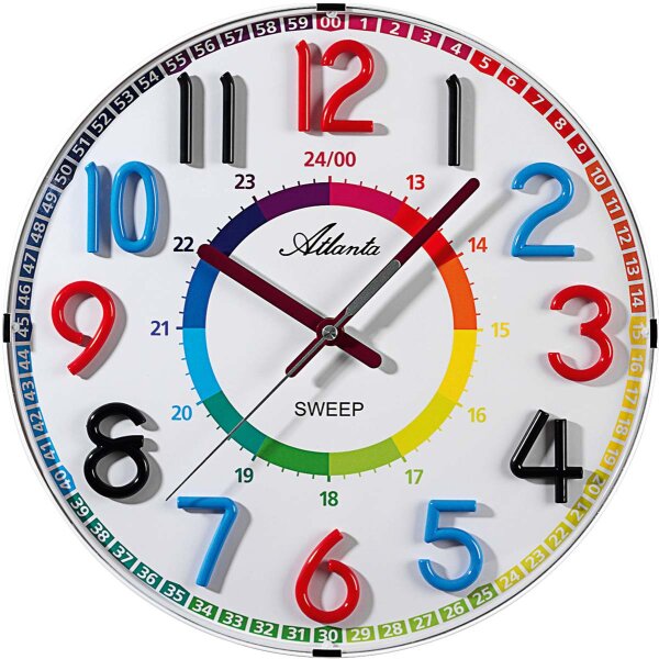 reloj de pared infantil diámetro: 33 cm - Atlanta Modelo: 4480/0