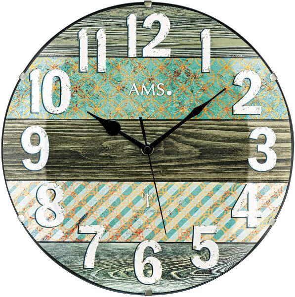 reloj de pared clásico 25 cm x 25 cm x 4 cm - AMS Modelo: 5564
