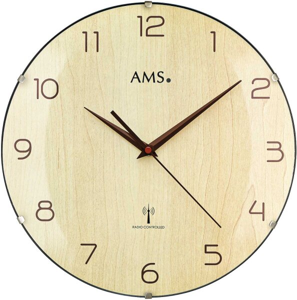 reloj de pared radiocontrolado clásico diámetro: 32 cm - AMS Modelo: 5556