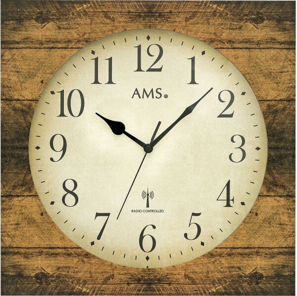 reloj de pared radiocontrolado clásico diámetro: 32 cm - AMS Modelo: 5558