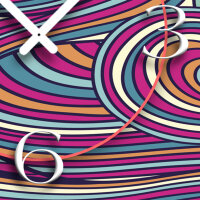 Waidzeit 33-WTW-04 Tempus reloj de pared moderno, hecho de madera maciza de nogal