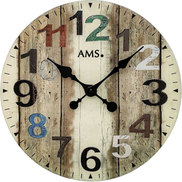 reloj de pared moderno 40 x 40 x 4 cm - AMS Modelo: 9650