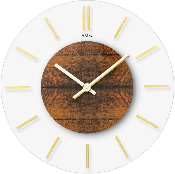 reloj de pared moderno 30 x 30 x 4 cm - AMS Modelo: 9661