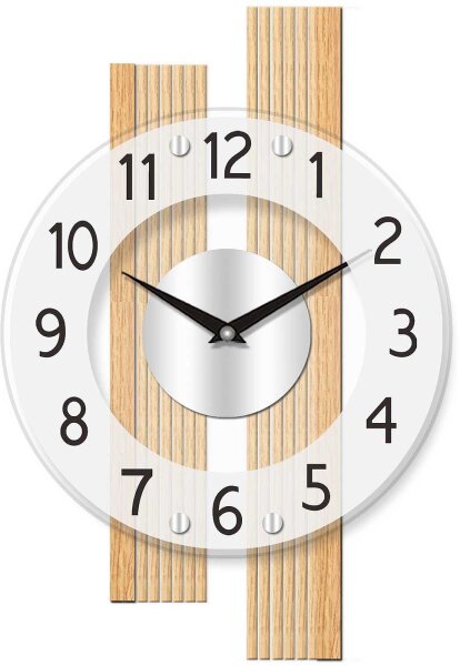 reloj de pared radiocontrolado moderno 28 x 41 x 5 cm - AMS Modelo: 5874