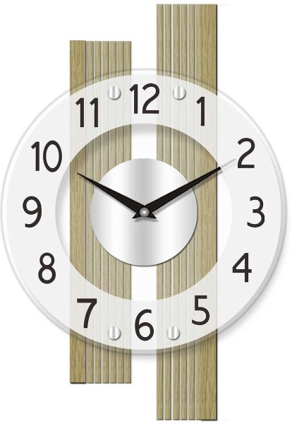 reloj de pared radiocontrolado moderno 28 x 41 x 5 cm - AMS Modelo: 5875