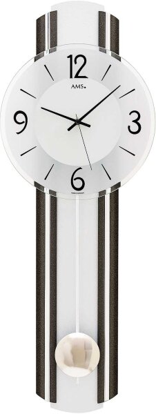 reloj de péndulo de pared madera aluminio - AMS Modelo: 7230