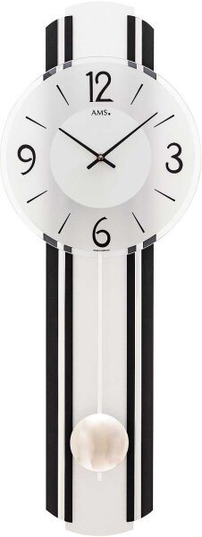 reloj de péndulo de pared madera aluminio - AMS Modelo: 7231