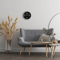 NeXtime 3290ZI "Classic" reloj de pared, plata/negro