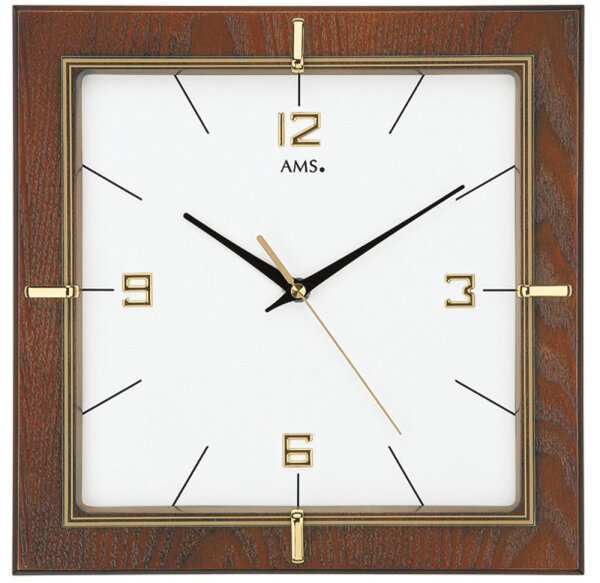 reloj de pared clásico 29 x 29 x 5 cm - AMS Modelo: 9434