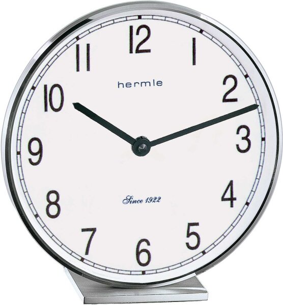 reloj de mesa en acero inoxidable mecanismo de cuarzo - Hermle Modelo: 23057-002100