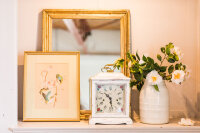 reloj de mesa mecánico - Vintage blanco - Hermle Modelo: 22915-V60340