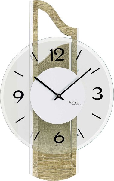 reloj de pared moderno con revestimiento de aluminio - AMS Modelo: 9681