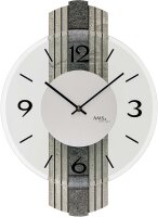 reloj de pared moderno con revestimiento de piedra - AMS...