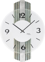 reloj de pared moderno con revestimiento plateado antiguo...
