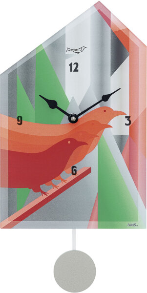 reloj de pared moderno con 12 melodías - AMS Modelo: 7493