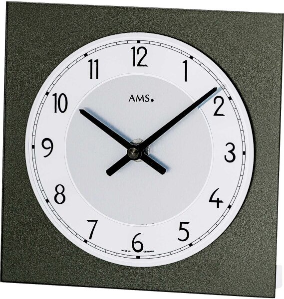 reloj de mesa moderno de vidrio mineral, antracita - AMS Modelo: 1250